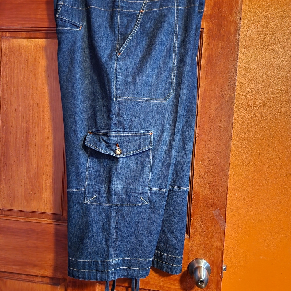 denim cargo shorts